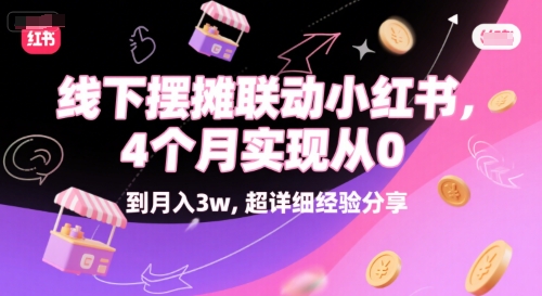 线下摆摊联动小红书，4 个月实现从 0 到月入3w，超详细经验分享-云享网创