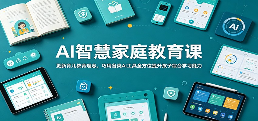 AI智慧家庭教育课：更新育儿教育理念，巧用各类AI工具全方位提升孩子综合学习能力-云享网创