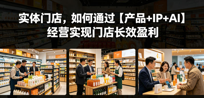 实体门店，如何通过【产品+IP+AI】经营实现门店长效盈利-云享网创