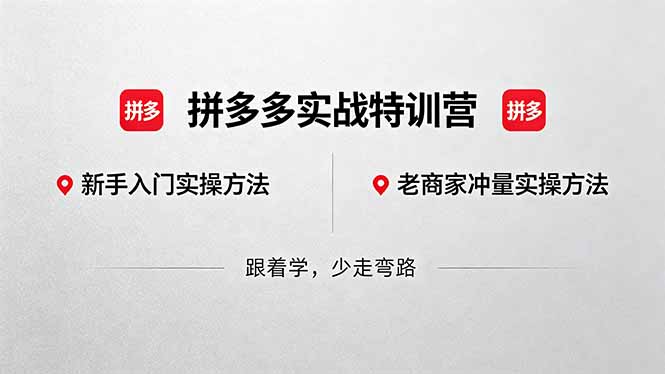 拼多多实战特训营(更新5月3-云享网创