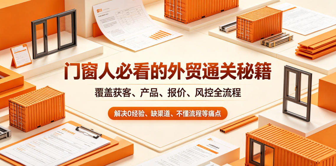 门窗人必看的外贸通关秘籍，块覆盖获客、产品、报价、风控全流程，解决0经验、缺渠道、不懂流程等痛点-云享网创