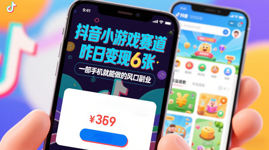 抖音小游戏赛道，昨日变现600+，零基础一部手机就能做的风口副业【揭秘】-云享网创