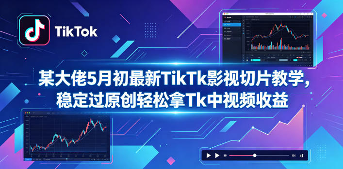 某大佬5月初最新TikTk影视切片教学，稳定过原创轻松拿Tk中视频收益-云享网创