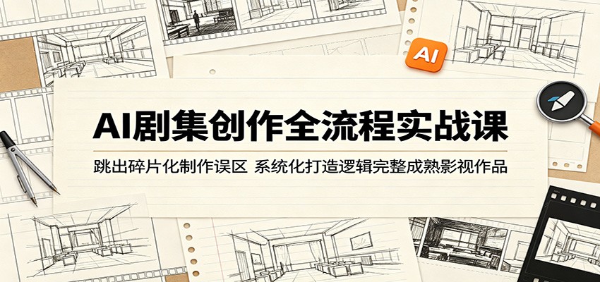 AI剧集创作全流程实战课：跳出碎片化制作误区，系统化打造逻辑完整成熟影视作品-云享网创