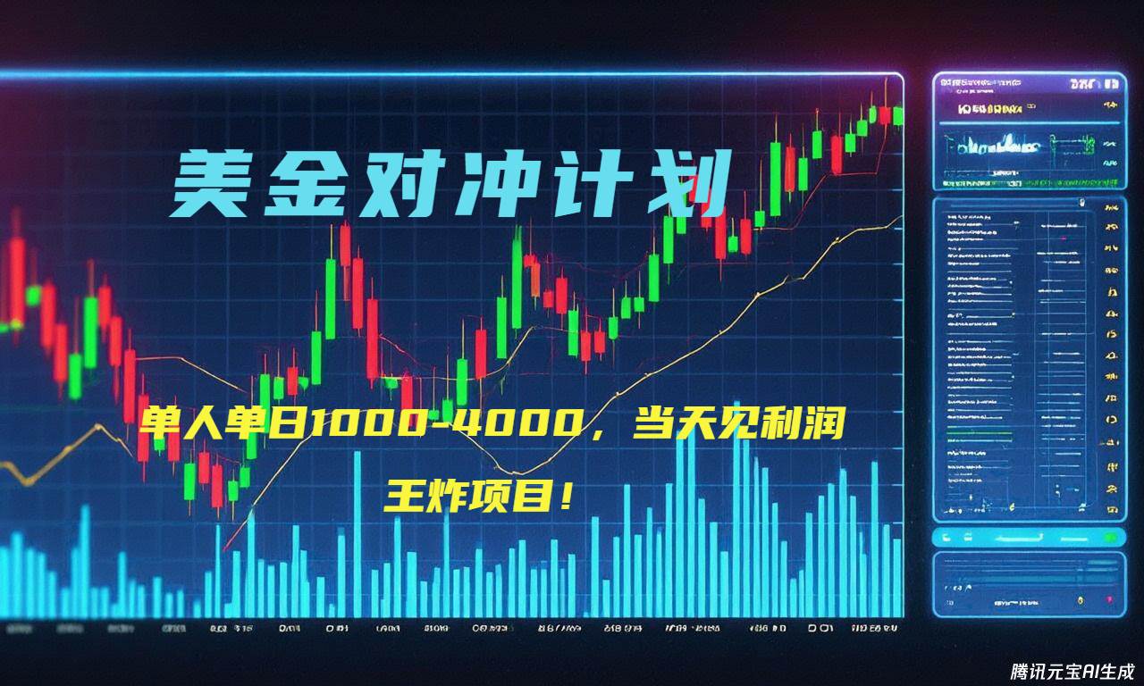 （15333期）2025年最暴力项目“美金先登计划”最新最强对冲战法，每日实际收益1K-4K-云享网创