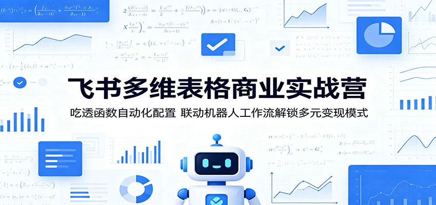 飞书多维表格商业实战营：吃透函数自动化配置，联动机器人工作流解锁多元变现模式-云享网创