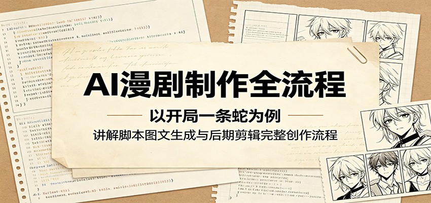 AI漫剧制作全流程：以开局一条蛇为例，讲解脚本图文生成与后期剪辑完整创作流程-云享网创