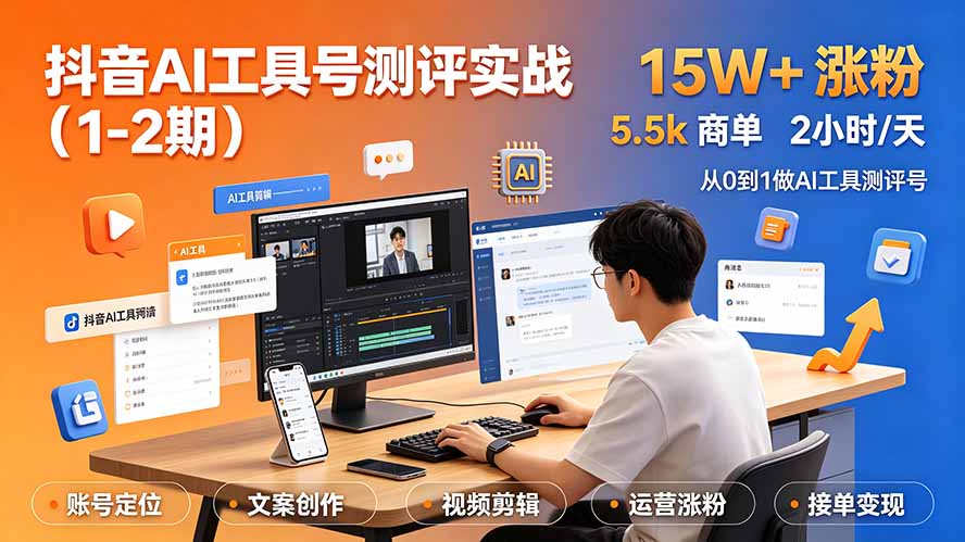 抖音AI工具号测评实战(1-2期-云享网创