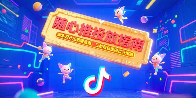 随心推投放指南，脚本设计加数据监测，三阶段自然流拉升策略-云享网创