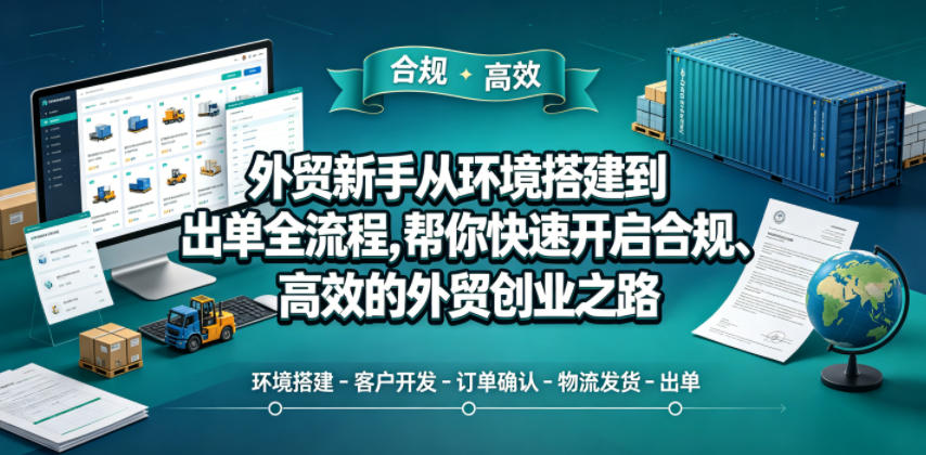 外贸新手从环境搭建到出单全流程，帮你快速开启合规、高效的外贸创业之路-云享网创
