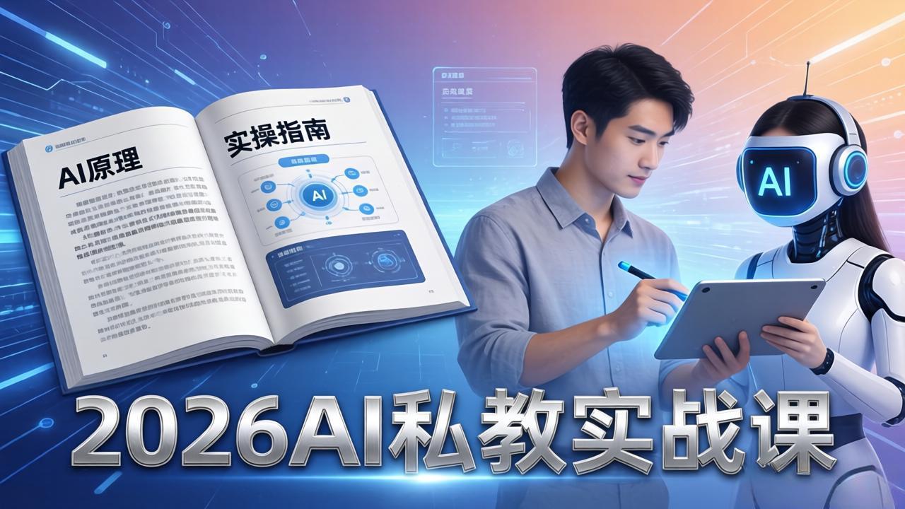 2026AI私教实战课：从AI原理到全场景实操，零基础学会用AI提效+单人单干创业-云享网创