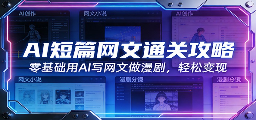 AI短篇网文通关攻略：零基础用AI写网文做漫剧，轻松变现-云享网创