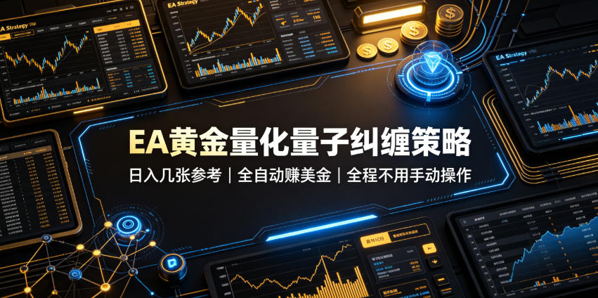 EA黄金量化量子纠缠策略,日入几张,全自动賺美金,全程不用手动操作!【揭秘】-云享网创