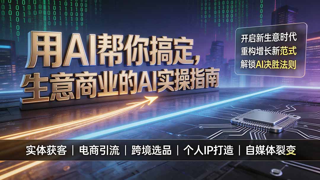 用AI帮你搞定,生意商业的AI实操指南,开启新生意时代,重构增长新范式,解锁AI时代决胜法则-云享网创