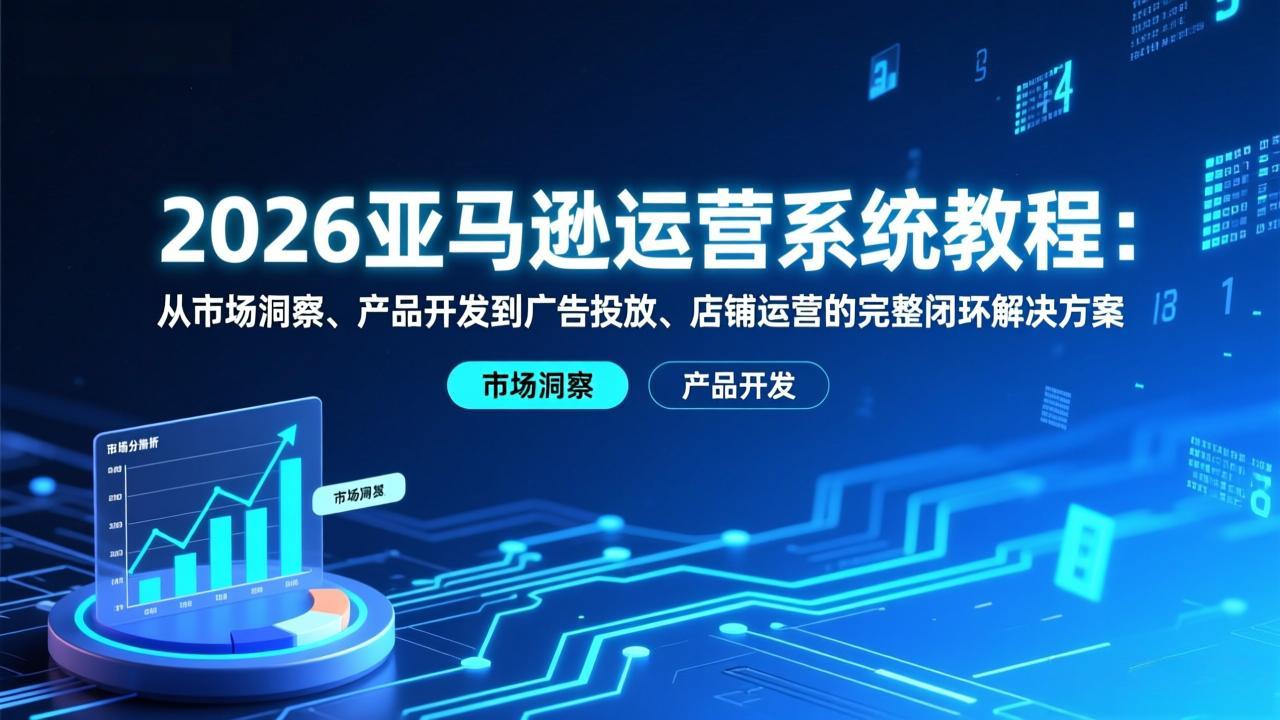 2026亚马逊运营系统教程：从市场洞察、产品开发到广告投放、店铺运营的完整闭环解决方案-云享网创