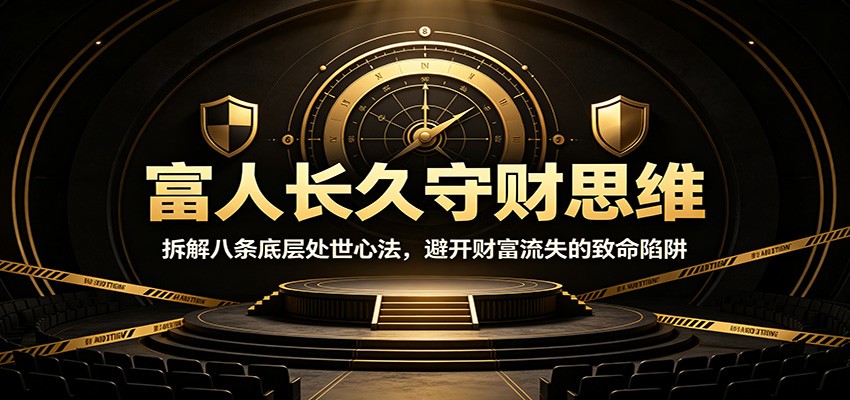 富人长久守财思维:拆解八条底层处世心法,避开财富流失的致命陷阱-云享网创