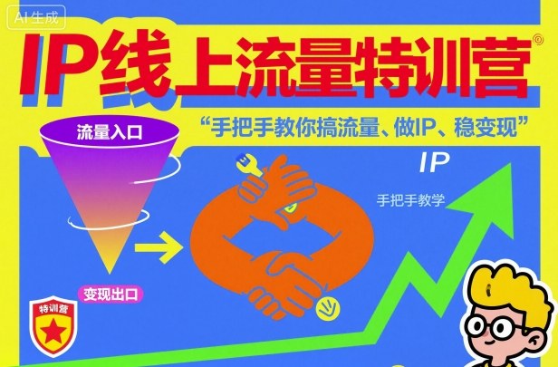 IP线上流量特训营,手把手教你搞流量、做IP、稳变现-云享网创