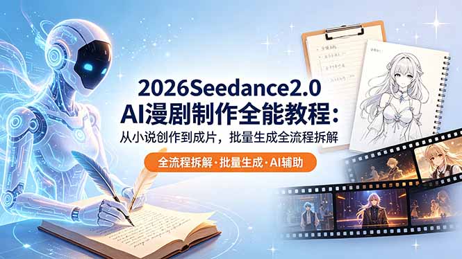 2026Seedance2.0 AI制作全能教程：从小说创作到成片，批量生成全流程拆解-云享网创