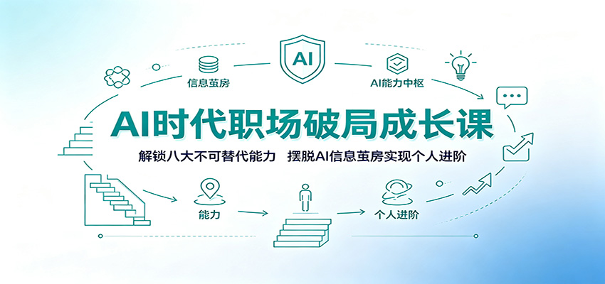 AI时代职场破局成长课:解锁八大不可替代能力,摆脱AI信息茧房实现个人进阶-云享网创