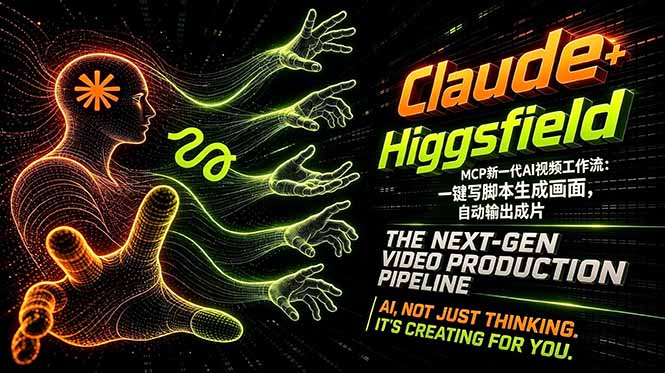 Claude+Higgsfield MCP新一代AI视频工作流:一键写脚本生成画面,自动输出成片-云享网创