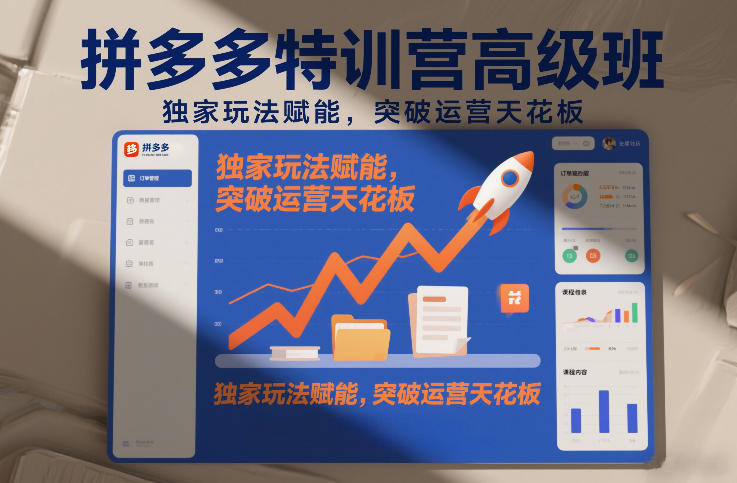 拼多多特训营高阶班，独家玩法赋能，突破运营天花板(更新26年1月)-云享网创