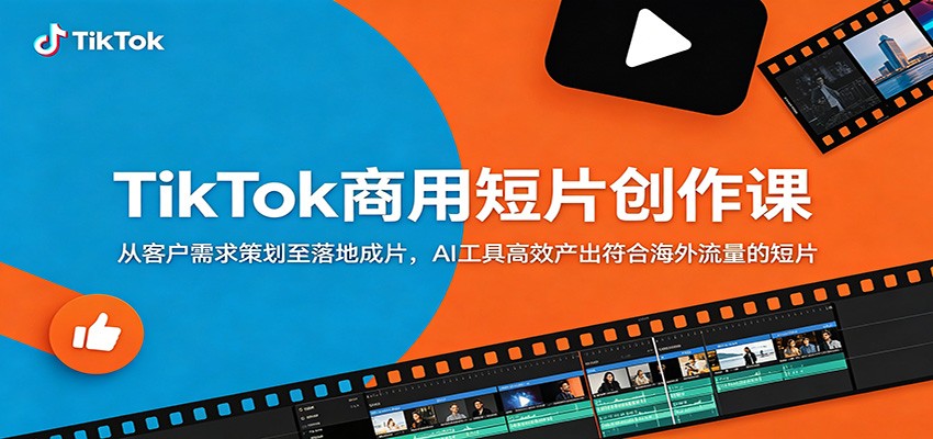 TikTok商用短片创作课：从客户需求策划至落地成片，AI工具高效产出符合海外流量的短片-云享网创