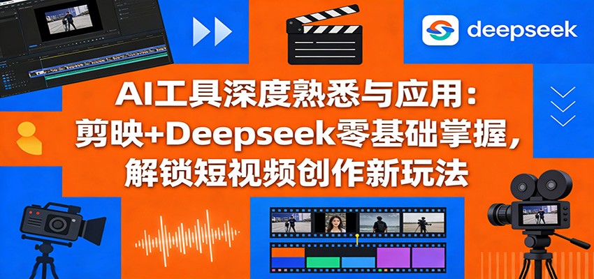 AI工具深度熟悉与应用：剪映+Deepseek零基础掌握，解锁短视频创作新玩法-云享网创