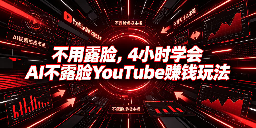 不用露脸，4小时学会AI不露脸YouTube賺钱玩法【原创双语字幕】-云享网创