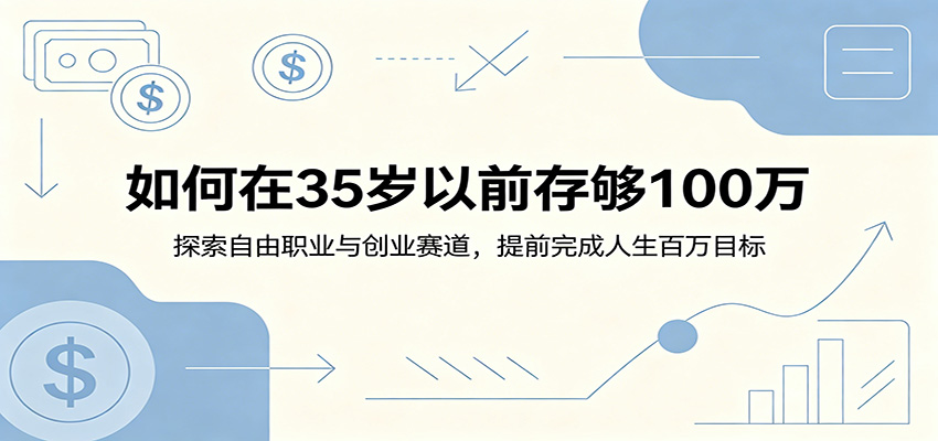 如何在35岁以前存够100万：探索自由职业与创业赛道，提前完成人生百万目标-云享网创