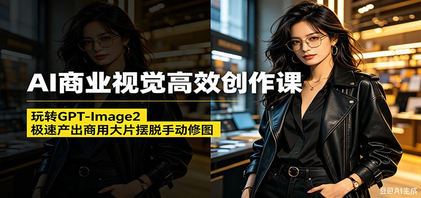 AI商业视觉高效创作课：玩转GPT-Image2，极速产出商用大片摆脱手动修图(更新)-云享网创