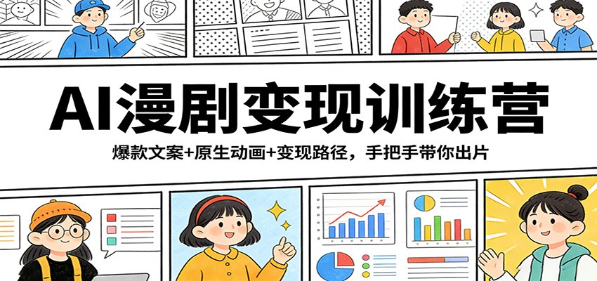 AI漫剧变现训练营：爆款文案+原生动画+变现路径，手把手带你出片-云享网创