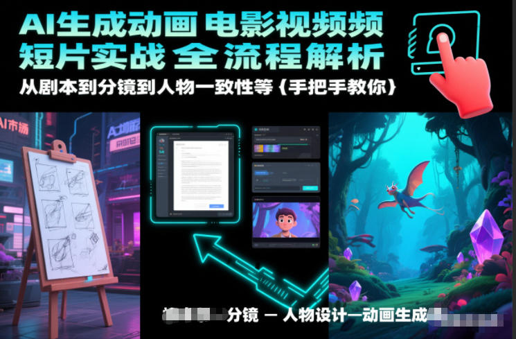 AI生成动画电影视频短片实战全流程解析，从剧本到分镜到人物一致性等手把手教你-云享网创