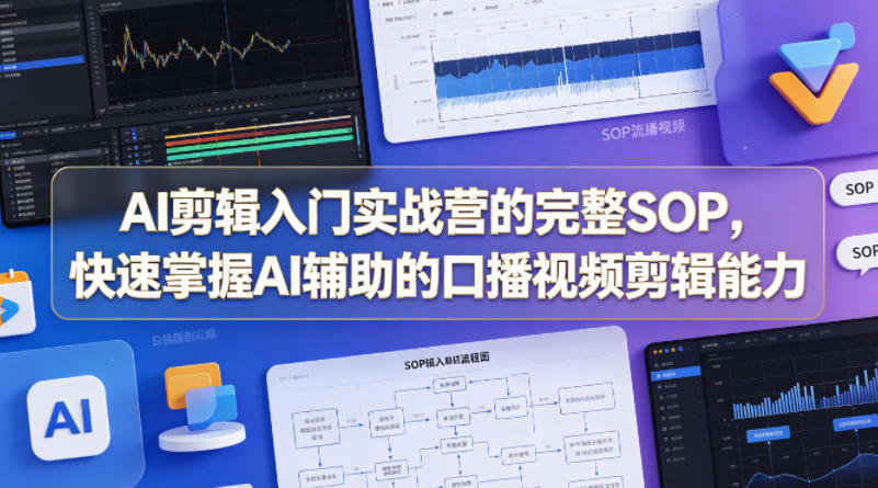 AI剪辑入门实战营的完整SOP,快速掌握AI辅助的口播视频剪辑能力-云享网创