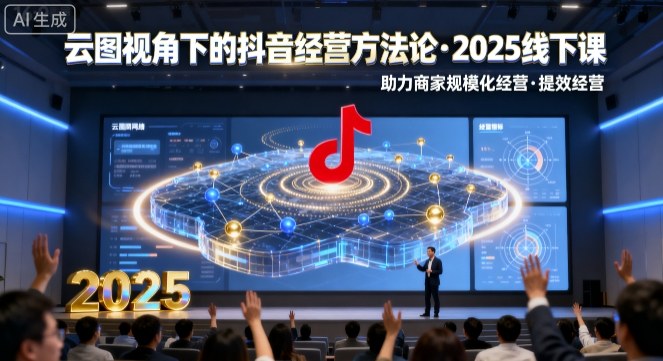 云图视角下的抖音经营方法论，2025线下课，助力商家规模化经营，提效经营(录音+字幕)-云享网创
