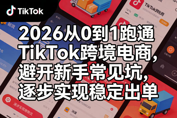 2026从0到1跑通TikTok跨境电商，避开新手常见坑，逐步实现稳定出单-云享网创