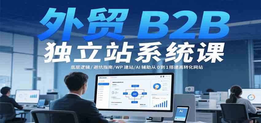 外贸B2B独立站系统课：底层逻辑/避坑指南/WP建站/AI辅助从0到1搭建高转化网站-云享网创
