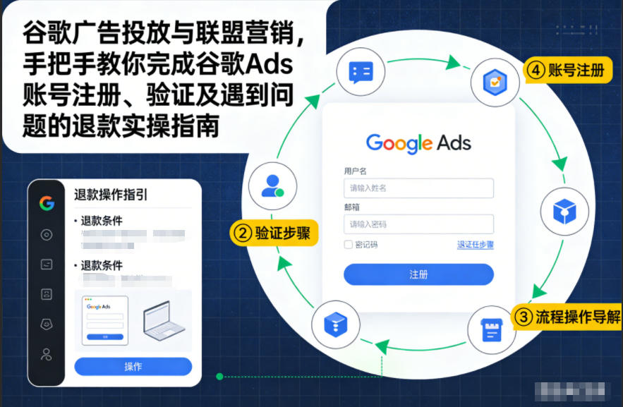 谷歌广告投放与联盟营销，手把手教你完成谷歌Ads账号注册、验证及遇到问题的退款实操指南-云享网创
