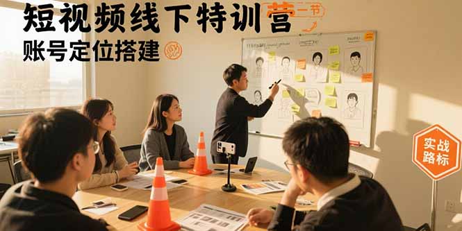 短视频线下特训营：账号定位搭建/口播号拍摄剪辑/直播间流量入口/变现实战-云享网创