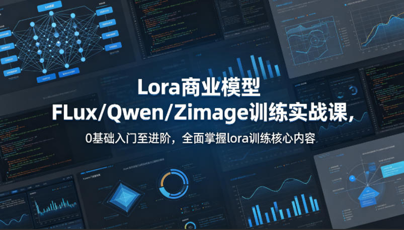 系统性学习Lora商业模型FLux/Qwen/Zimage训练实战课,0基础入门至进阶,全面掌握lora训练核心内容-云享网创