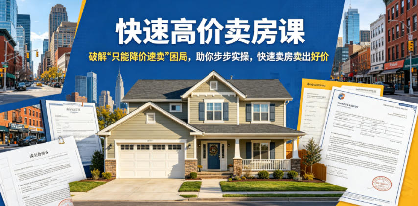 快速高价卖房课，破解“只能降价速卖”困局，助你步步实操，快速卖房卖出好价(更新2026)-云享网创
