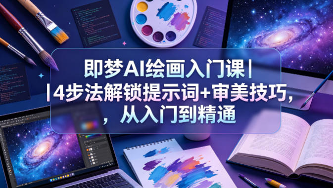 即梦AI绘画入门课|4步法解锁提示词+审美技巧,从入门到精通-云享网创