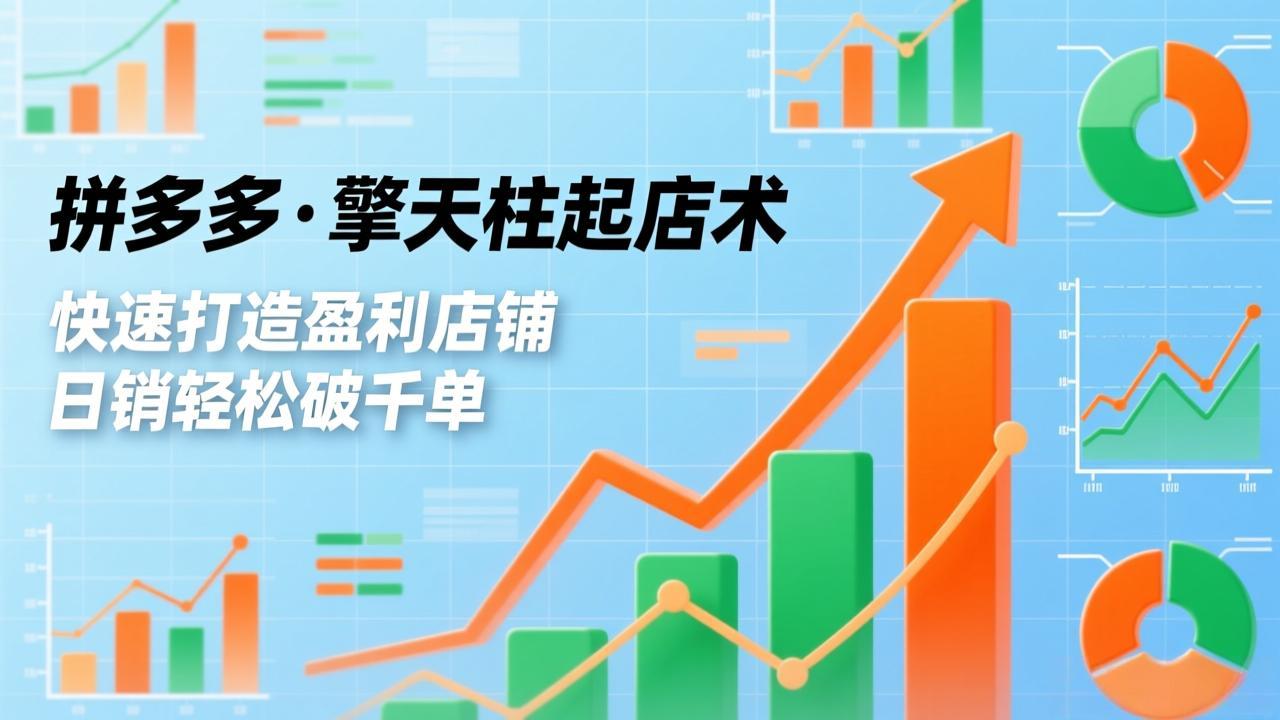 拼多多·擎天柱起店术，爆流布局、利润起飞、不断流，快速打造盈利店铺，日销破千单(更新-云享网创