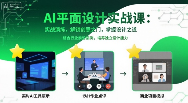AI平面设计实战课,实战演练,解锁创意之门,掌握设计之道-云享网创