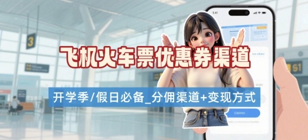 学生党必看！机票火车票优惠券申请渠道 + 项目打法，开学季节日速存-云享网创