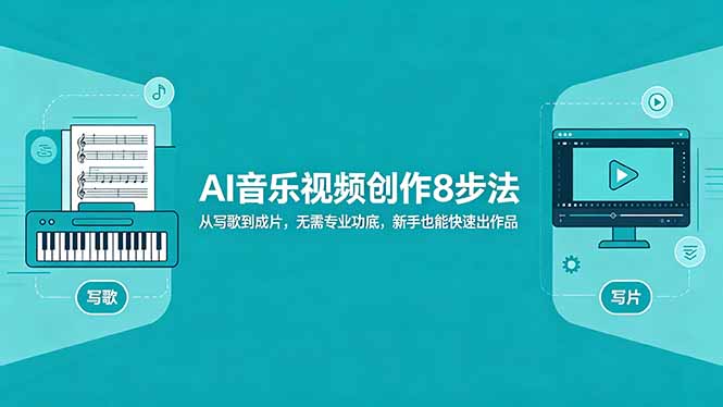 AI音乐视频创作8步法：从写歌到成片，无需专业功底，新手也能快速出作品-云享网创