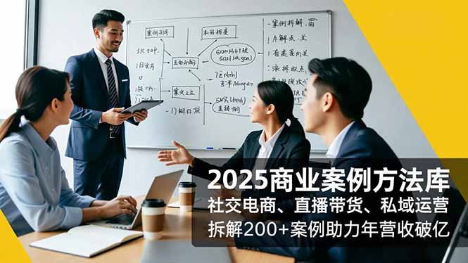 2025商业案例方法库,社交电商、直播带货、私域运营,拆解200+案例助力年营收破亿-云享网创