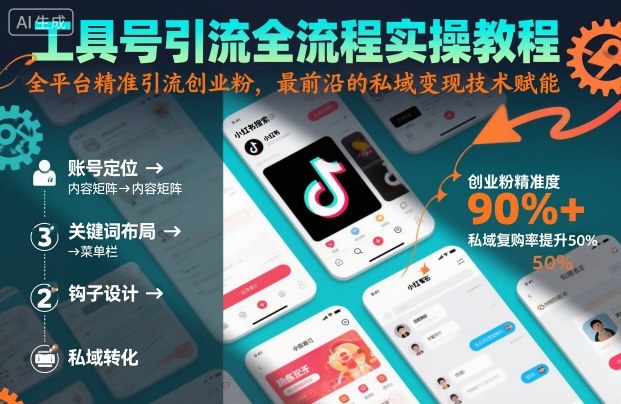 工具号引流全流程保姆级实操教程，全平台精准引流创业粉，最前沿的私域变现技术赋能-云享网创