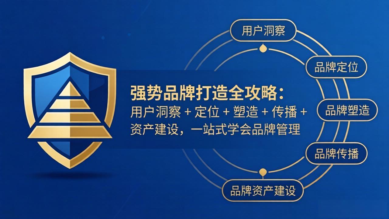 强势品牌打造全攻略:用户洞察 + 定位 + 塑造 + 传播 + 资产建设,一站式学会品牌管理-云享网创