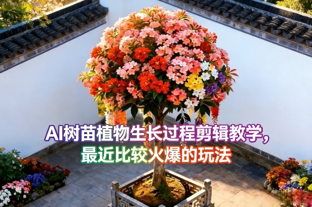 AI树苗植物生长过程剪辑教学，最近比较火爆的玩法-云享网创