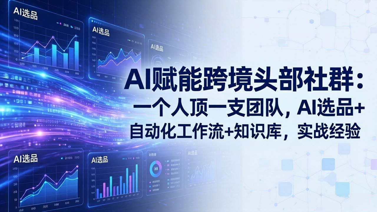 AI赋能跨境头部社群-更新6月：一个人顶一支团队，AI选品+自动化工作流+知识库，实战经验-云享网创